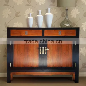 Buffet Console Oriental Japan Antique Mahogany Wood Furniture thumbnail-1