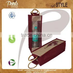 One Bottle Mini Wine Bags,jute Bags Wine Bottle Bags,fabric Wine Bottle Bags thumbnail-2