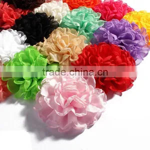 Handmade Singe Organza Flower Clip for Kids Hair Accessories thumbnail-1
