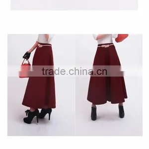 Winter Models Wool Blend Skirts Women High Waist Thick Long Skirts Ladies Wild Woolen Maxi Skirt thumbnail-1
