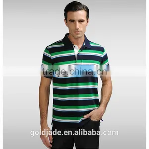 Wholesale Cotton Stripes Design Shirts Men Polo T-shirt thumbnail-5