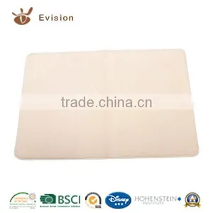 2016 NEW Microfiber Coral Fleece Bathmat in Creme Color thumbnail-1