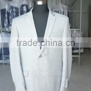 Wedding Dress Blazer for Men T/r Two Button White Slim Fit Jacket thumbnail-1