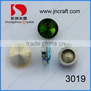 Emerald Color Crystal Stone Rivoli Cut Calibrated Beads for Decorative Dress thumbnail-1
