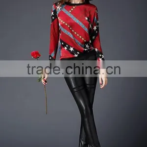 Lady Long Sleeve Bulk Cheap t Shirt Fashion Design Printing thumbnail-2