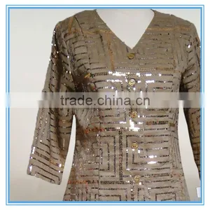Ladies Formal Embroidery With Sequins Pant Suit thumbnail-2