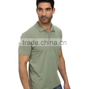 Custom High Quality Mens High Quality Stiff Collar Grey Cotton Polo Shirts thumbnail-4