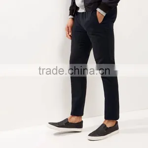 Custom 100% Black Straight Leg Smart Joggers Looser Fit Sweater Pants With Double Pocket Sides For Men Wholesale thumbnail-5