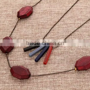 Zm35074a Latest Deisgn Jewelry Wood Beads Necklace Accessories for Women thumbnail-1