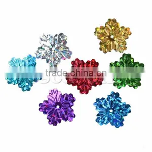 Polyvinylchlorid Sequins Christmas Snowflake At Random 17mm x 16mm,100 Grams thumbnail-1