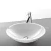 Pure White Washbasin (crystallized Glass Panel Basin) thumbnail-1