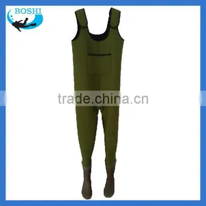 Breathable Camo Neoprene Chest Fishing Wader Rubber Suit thumbnail-5