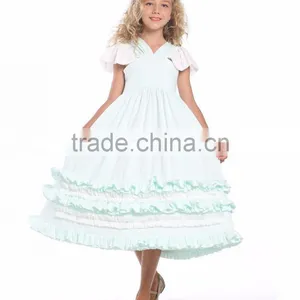 Cape Sleeve Latest Maxi Length Designer One Piece Party Dress for Girls thumbnail-1