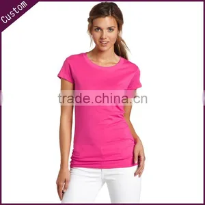 Women's Apperal Slim Fit Plain 100% Cotton t Shirt Wholesale thumbnail-2