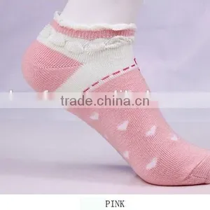 100%cotton Pretty Lace Love Heart Pattern Women Socks thumbnail-3
