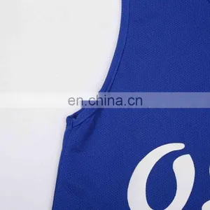 Mesh Vest Blue Sleeveless Printing Tank Top thumbnail-3
