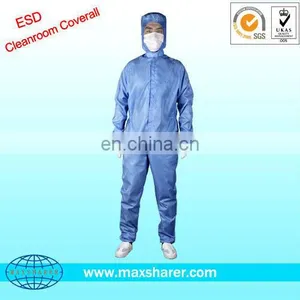 Cleannroom Use Anti-static 5mm Grid Polyester Esd Coverall for Multi Field Purpose thumbnail-5