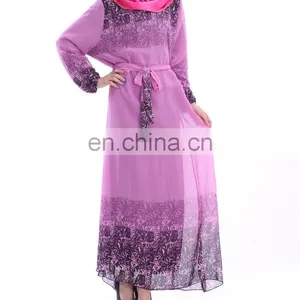 New Fashion Long Sleeve Muslim Dress thumbnail-6