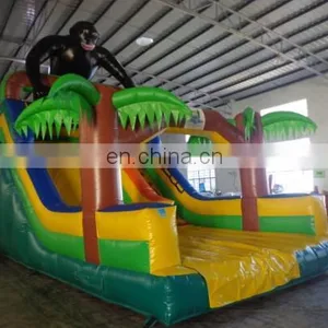 Single Lane Hot Sale Jungle Gorilla Inflatable Slide thumbnail-2