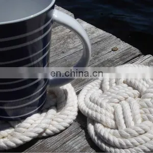 Nautical Rope Coaster Rope Coaster Rope Coaster White Rope Coaster Handmade Nautical Coaster thumbnail-1