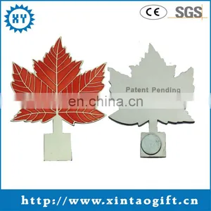 Factory Direct Sale Canada Maple Leaf Type Metal Logo Badge thumbnail-1