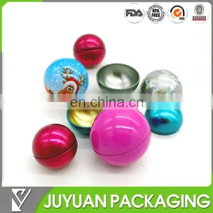 Christmas Empty Gift Tin Ball,candy Packing Tin Ball thumbnail-1