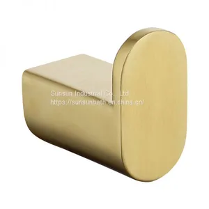 Washroom Brass Robe Hook Single thumbnail-2