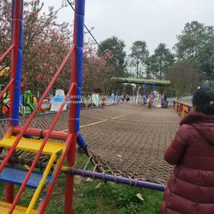 Outdoor Playground Adventure Park Rope Walking Bridge Kids Climbing Net Simple Suspension Bridge thumbnail-3