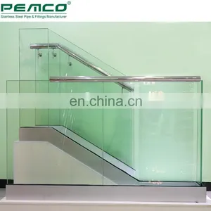 Foshan Factory Staircase Aluminum U Channel Handrail Stair Glass Railing thumbnail-4
