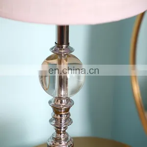 European Modern Design Indoor Decorative Silver Metal Desk Lamp for Bedroom thumbnail-4