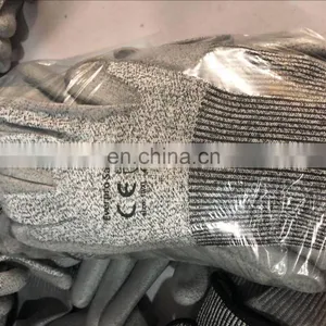 Ansi Level 5 PU Dipping Puncture Resistant Gloves For Construction thumbnail-5
