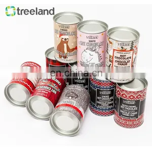 Fancy New Packaging Style Metal Lid Cookie Shortbread Use Round Cardboard Tube Packaging thumbnail-3