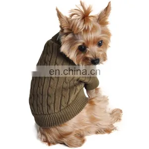 Pet Dog Cable Knit Cashmere Blend Sweater Design for Doggie thumbnail-1
