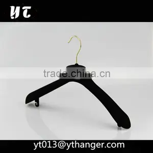 CY-631 Custom Flocking Plastic Hanger Velvet Plastic Hangers for Wide Shoulder Supplier's Choice thumbnail-2