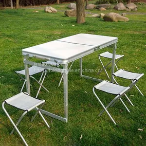 Outdoor Folding Aluminum Picnic Table thumbnail-1