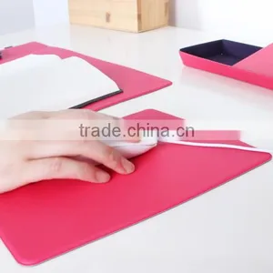 Lovely Style High Quality Saffiano Leather Mouse Pad Mouse Mat Mousepad Wholesale thumbnail-3