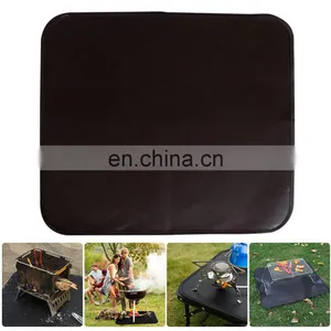 Hot Sale Fireproof Camping Heat-Resistant Outdoor Fire Pit Mat Fireproof Silicone Coated Fiberglass Cloth thumbnail-3