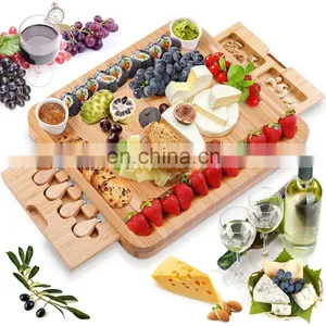 Top Seller High Quality Multifunction Durable Premium Bamboo Cheese Board thumbnail-1