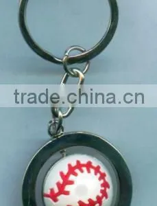 Custom Baseball Key Chains Rubber Key Chain Rotatable Key Chain thumbnail-1