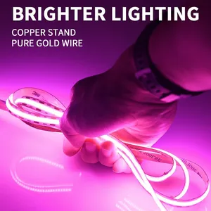 Flexible COB LED Strip Light Dv12v 420leds/m Color Pink thumbnail-2