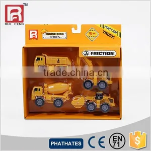 4 In 1 Small Construction Trucks Playset thumbnail-1