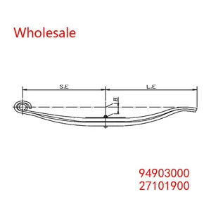 94903000, 27101900 Traily Trailer Parabolic Spring Hand Trolley Wholesale For Gigant thumbnail-1