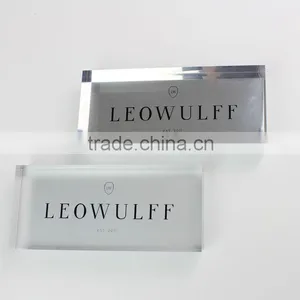 Acrylic Nameplate Acrylic Block Logo Table Display TL101 thumbnail-1