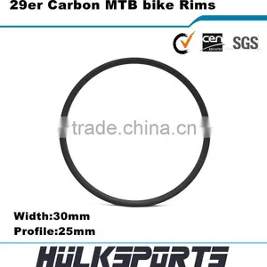 Cheap 29er Mtb Carbon Rims Wheels Tubeless 30mm Width Mountain Bike Carbon Rims 3K/UD Hookless 29 Carbon Rim thumbnail-1
