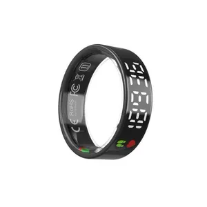 Stainless Steel Smart Ring With Display IP68 Waterproof Heart Rate Health Monitoring Sport Tracking Finger Ring thumbnail-4