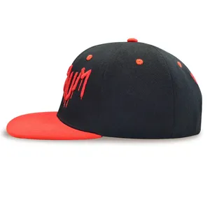 Stylish 5-panel Flat-brim Snapback Hats With Decorative Rope Detail, Embroidery Adjustable Snapback Hat Custom thumbnail-3