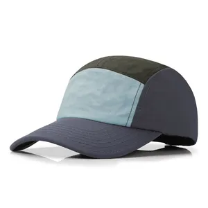 Custom Hat 5 Panel Outdoor Functional Cap With Woven Label Waterproof Breathable Design Unisex Camping Hiking Cap Wholesales thumbnail-3