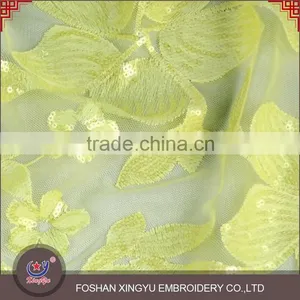 Sale High Quality Factory Latest Embroidery Designs Wholesale Sequin 100% Polyester Mesh Fabric thumbnail-6