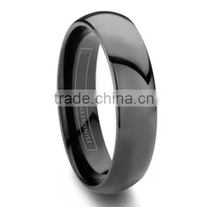 6mm Black Tungsten Ring Domed For Men Or Women, 2016 High Quality Fashion Jewelry Domed Ring thumbnail-1