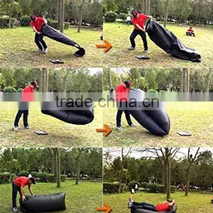 Outdoor Inflatable Lounger, Nylon Fabric Beach Lounger Convenient Compression Air Bag Hangout Bean Bag Portable Dream Quality Choice thumbnail-3